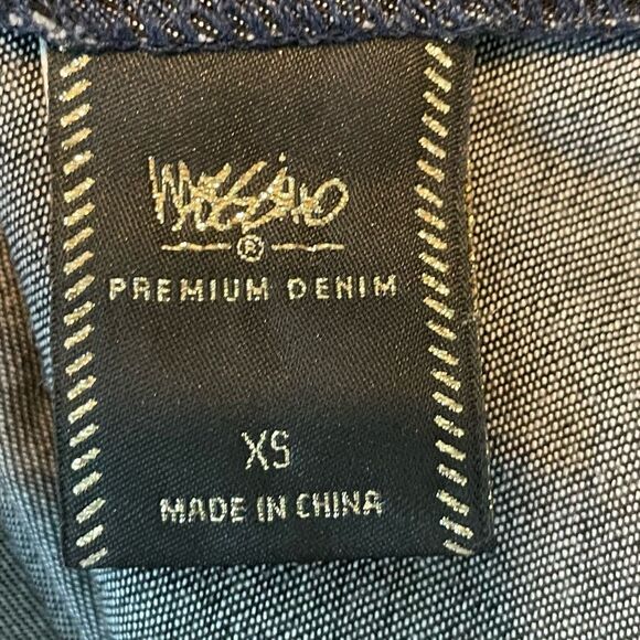 Y2K Mossimo Premium Dark Wash Denim Mini Dress Jeans XS - Picture 7 of 8
